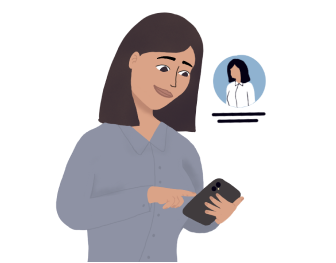 Illustration of a lady creating profile as a Recruiter